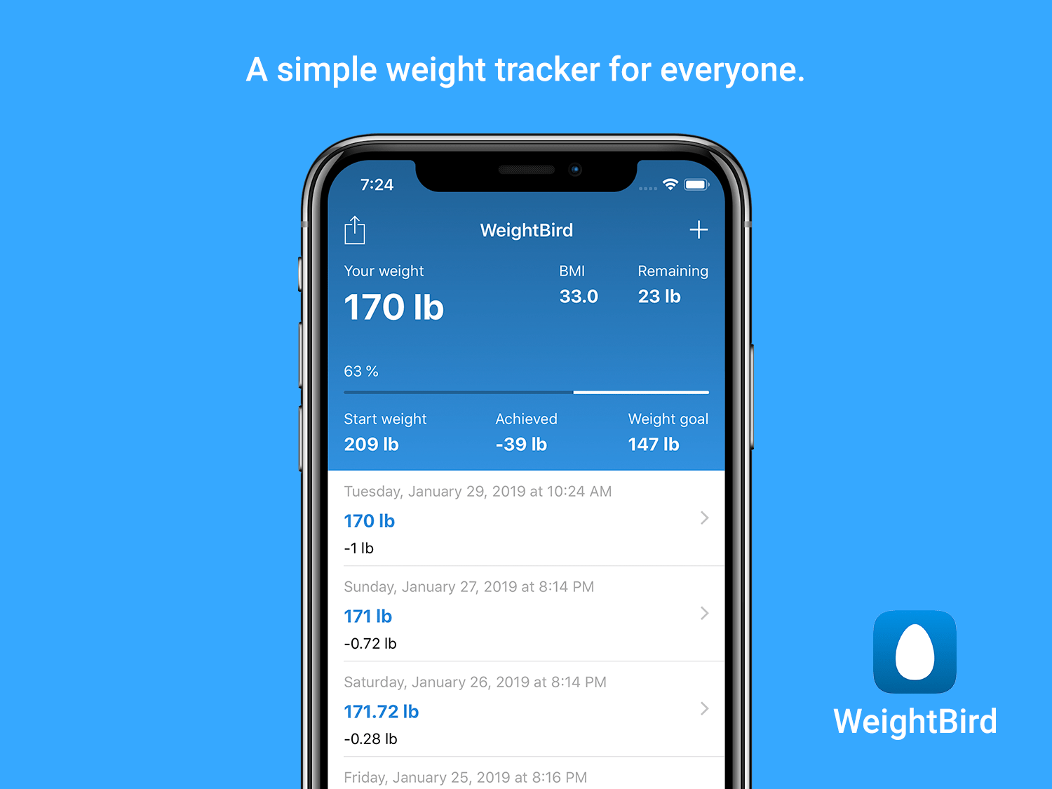 App Design – WeightBird